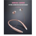 Wholesale Premium Sports Over the Neck Wireless Bluetooth Stereo Headset V8 (Rose Gold)